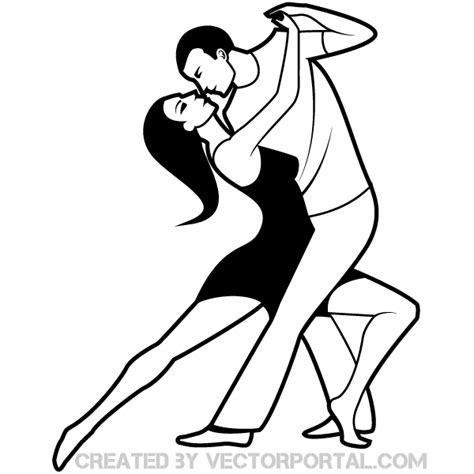 Dancing Couple Clip Art Image