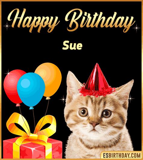 Happy Birthday Sue  🎂 Images Animated Wishes 28 S