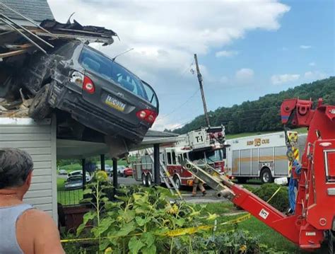 20 year old pennsylvania man crashes car into 2nd story of home