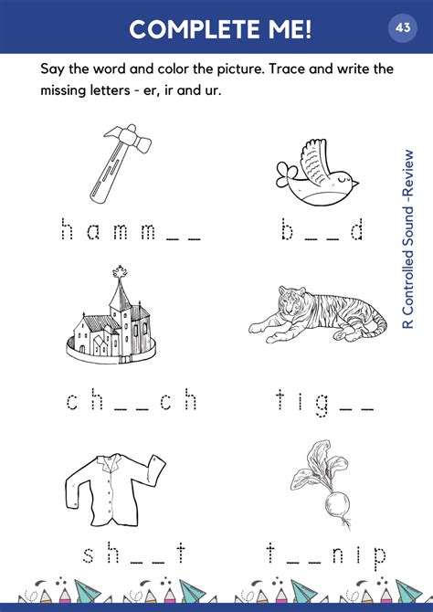 Phonics Digraphs R Controlled Sounds Worksheets Pdf Level 2