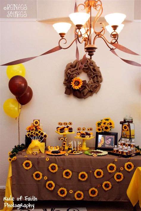 You can use these to. Sunflowers, Burlap, Fall Birthday Party Ideas | Photo 1 of ...