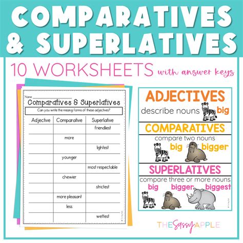 Comparing And Superlative Adjectives Worksheet