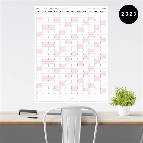 Plan The Things Super Functional Wall Calendars Digital Planners