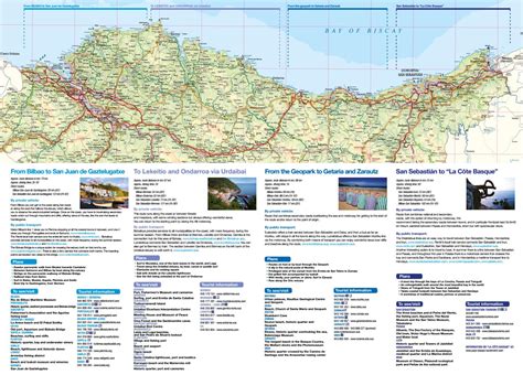 Map Of The Basque Coast By Dirección De Turismo Y Hostelería Del
