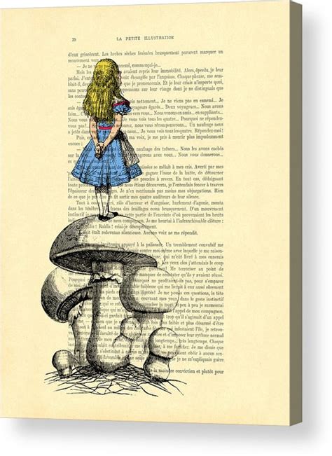 Alice In Wonderland Art Print Storybook Page Vintage Book Page Alice