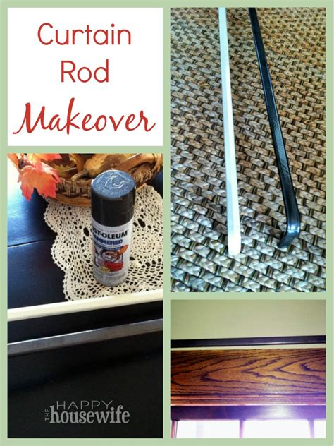 When making diy custom curtain rods, there are a few different materials to choose from including electrical conduit (galvanized pipe), wooden dowel step 1: DIY Curtain Rod Makeover - The Happy Housewife™ :: Home ...