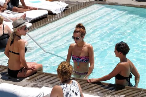 The Saturdays In Bikinis At Pool At Their Hotel In Los Angeles Hawtcelebs