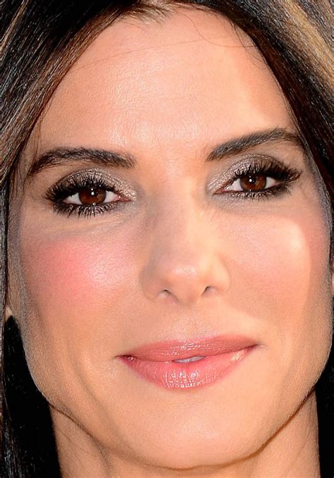 close up of sandra bullock at the 2015 london premiere of minions mother of bride makeup