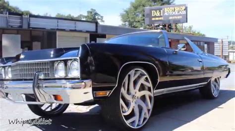 Whipaddict 73 Chevy Caprice Convertible On 26 Brushed Girare