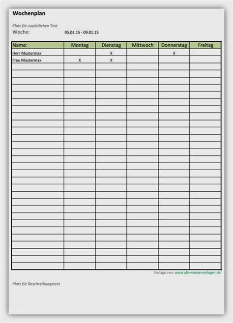 Inventarliste Vorlage Muster Elegant Wochenplan Vorlage Für Excel