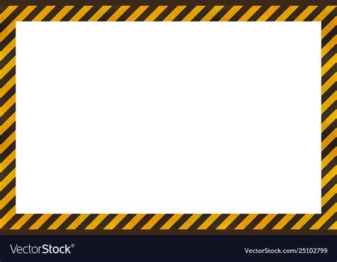 Warning Sign Yellow And Black Stripes Frame Vector Image