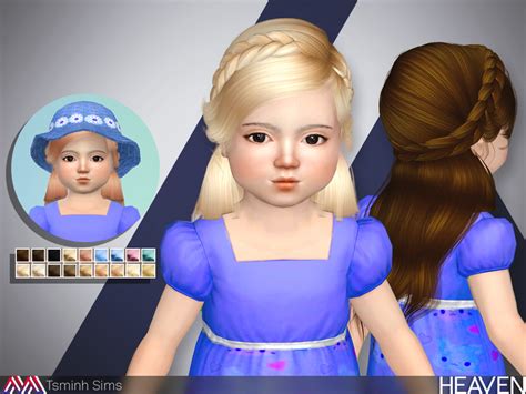 The Sims Resource Heaven Hair 33 For Toddlers By Tsminhsims Sims 4 Hairs