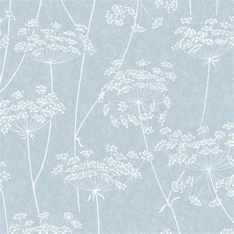 Graham And Brown Superfresco Aura Blue Tree Floral Wallpaper 33 302