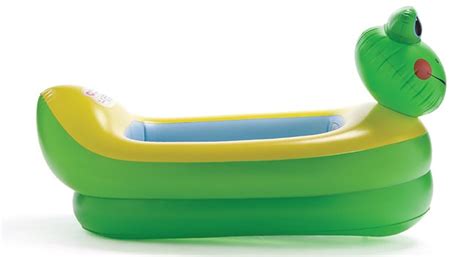 Baby shower portable bath tubs pvc thickened inflatable bathtub home camping tra. Inflatable Frog Baby Bath Tub Set | Toy Better