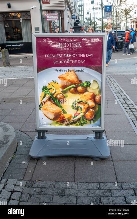 Apotek Kitchen And Bar Lunch Menu Advertising Sign Pavement Sidewalk