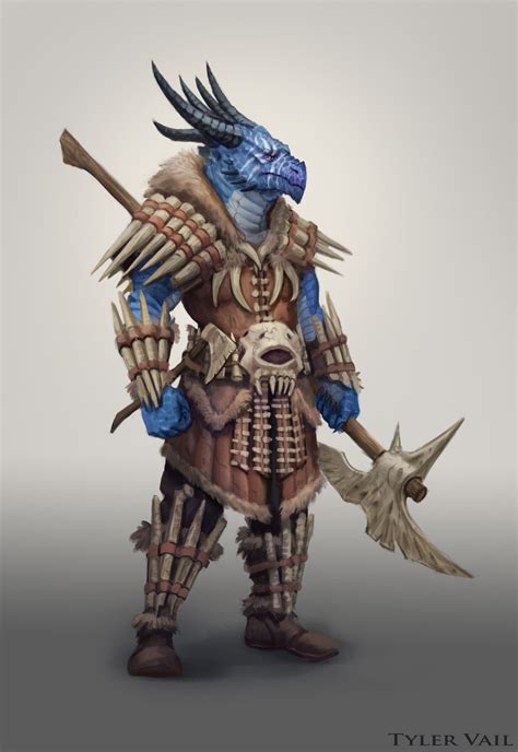 Art Skovar Dragonborn Barbarian The Bone Collector Rdnd