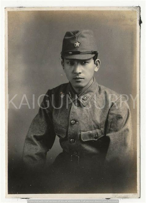 Original Japanese Photo Army Soldier Portrait 3832989948