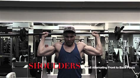 Your lateral deltoid, upper pectoralis major, triceps brachii, and trapezius act as synergists. Shoulders barbell alternating front back shoulder press ...