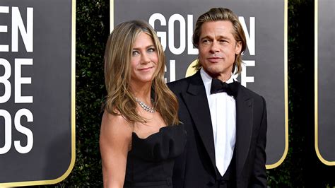 Brad Pitt And Jennifer Aniston Reunite At The Golden Globes Glamour Uk
