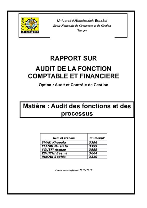 Exemple De Conclusion Dun Rapport Daudit Interne Gongsyimox