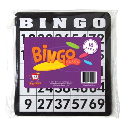 18 Pack Of Black Bingo Cards Hobby Monsters