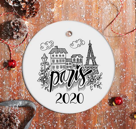 Paris Ornament Paris Christmas Tree Ornament Paris Christmas  Etsy