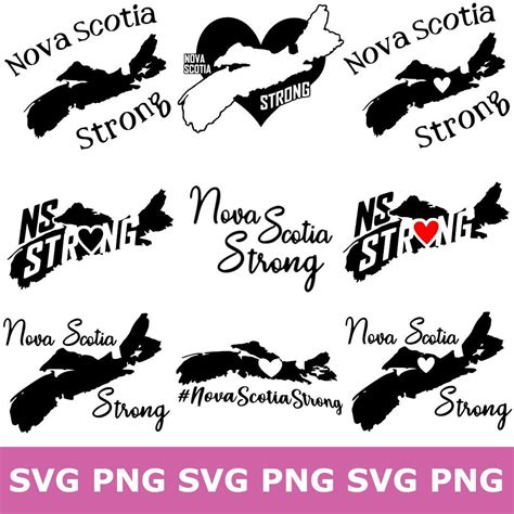 Nova Scotia Strong Svg Png Cape Breton Vector Bundle Ns Etsy Canada