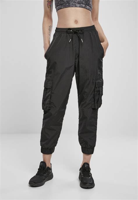 Urban Classics Ladies High Waist Crinkle Nylon Cargo Pants Treningo