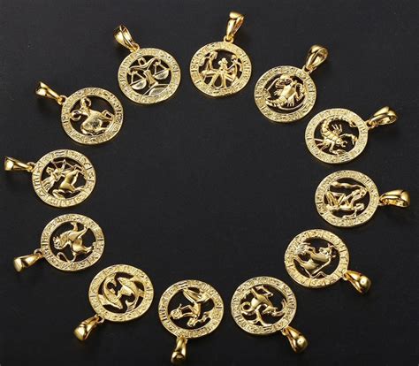 Zodiac Necklace Gold Filled Horoscope Sign Symbols Custom Etsy