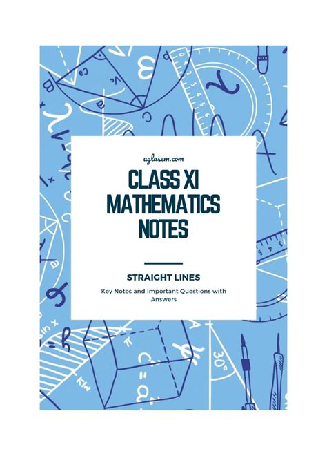 Class 11 Maths Notes For Straight Lines