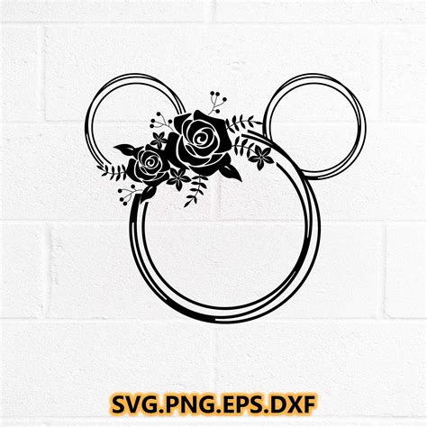 Flower And Garden Minnie Svg Flower And Garden Mouse Disney Svg File Mickey Ears Svg