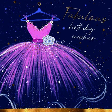 Elegant Dress Birthday Card