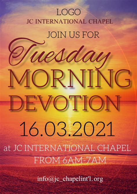 Morning Devotion Flyer Template Postermywall