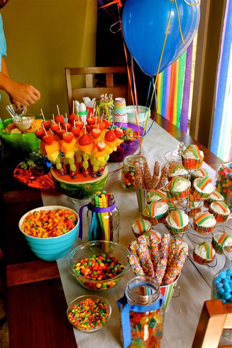 Rainbow Themed Birthday Party Ideas Rainbow Themed Birthday Party Rainbow Birthday Party