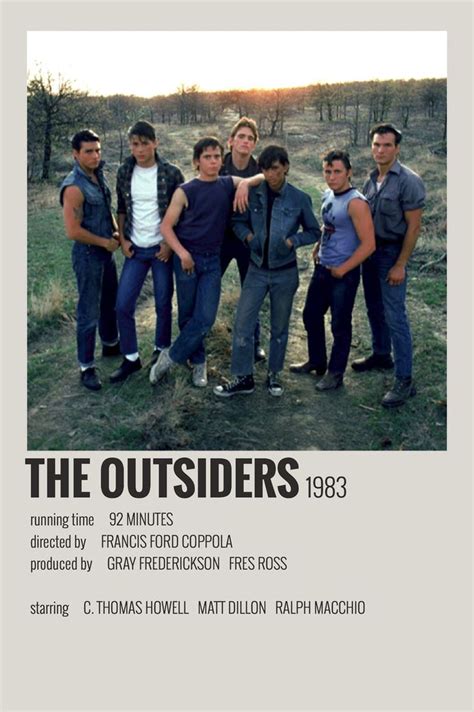 The Outsiders By Maja Film Posters Vintage Movie Poster Wall
