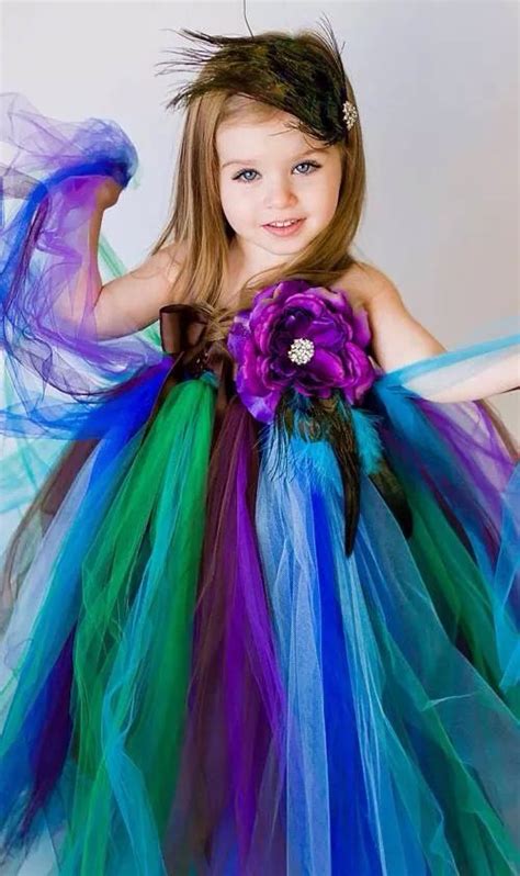 Rainbow Attire Платья с цветами для девочек Платье с пачкой Девушка