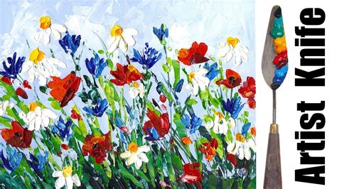 Abstract Wildflowers With Palette Knife For Beginners Live Stream