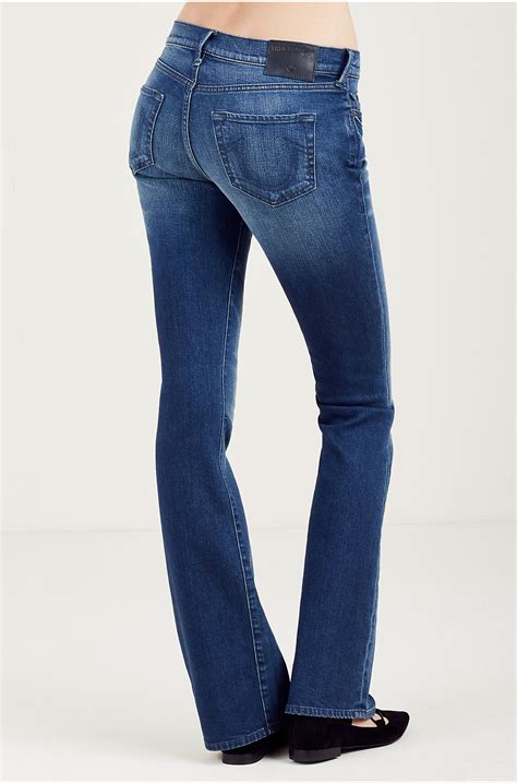 27456円 メーカー公式ショップ トゥルーレリジョン レディース デニムパンツ ボトムス Womens Becca Mid Rise Bootcut Big T Jeans Renovation