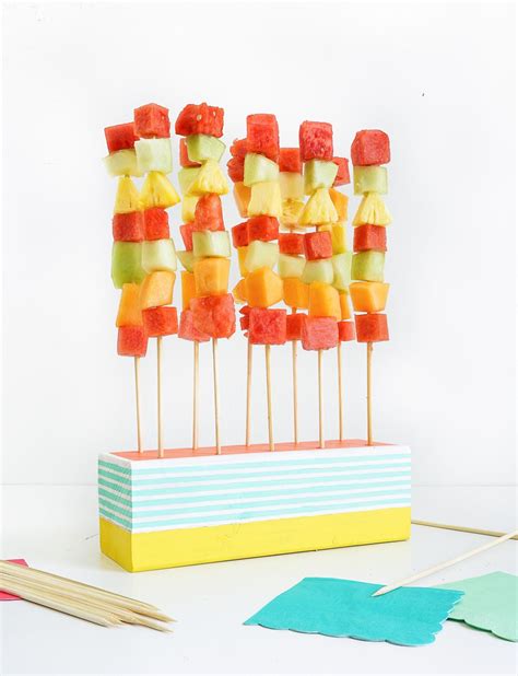 Maybe you would like to learn more about one of these? DIY Fruit Kabob Stand | Fruit kabobs, Kabobs, Fruit