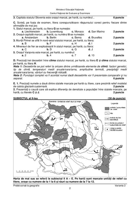 Descarcă de mai jos modelele de subiecte pentru geografie, informatică, evaluarea competenţelor digitale, anatomie și biologie, publicate în vederea pregătirii elevilor pentru bac 2020. GEOGRAFILIA: Geografie BAC, modele de subiecte și variante extrase 2011-2015