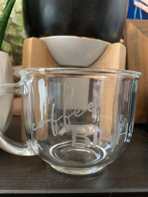 Large Coffee Mug Latte Mug 18oz Glass Etch Personalized Etsy