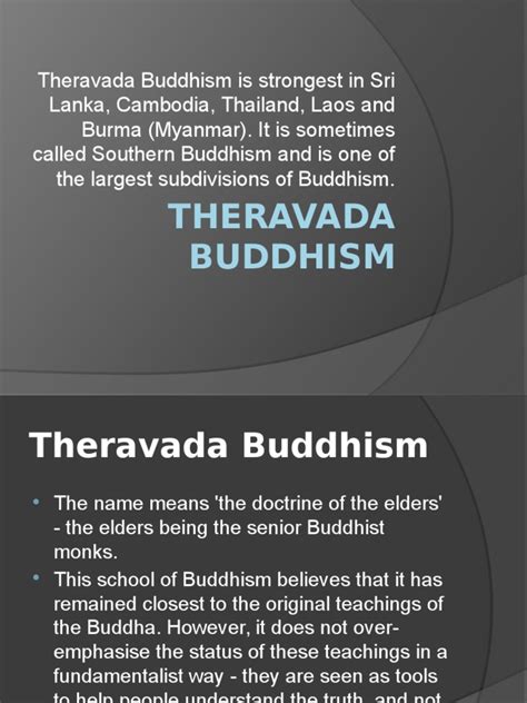 Theravada Buddhism Pdf Religious Belief And Doctrine Religious