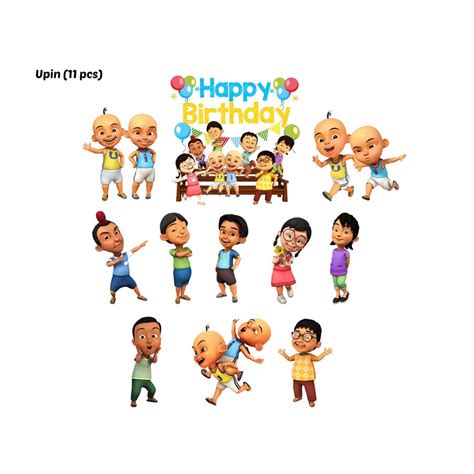 Jual Topper Kue Upin And Ipin 11pcs Shopee Indonesia