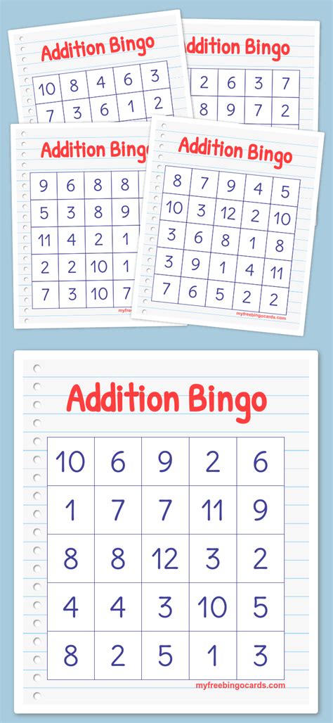 1st Grade Bingo Sheets Printable