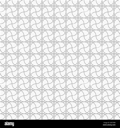 Seamless Circle Shape Pattern Repeat Simple Black And White Outline