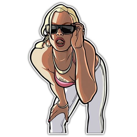 Sticker Sexy Girl From Grand Theft Auto