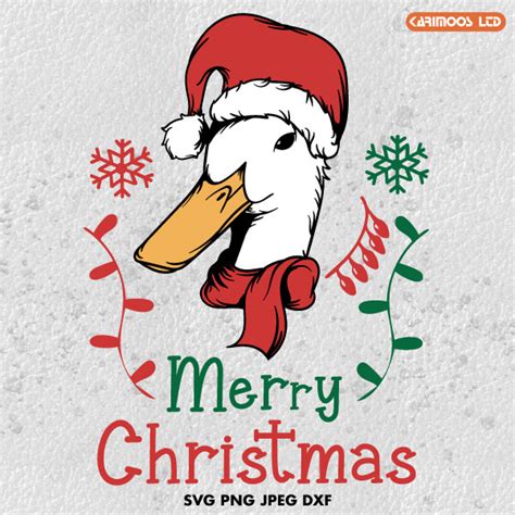 Christmas Duck Svg Merry Christmas Duck Svg Karimoos