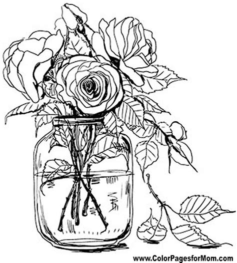 The flower's presence are always appealing and create nice atmosphere. Advanced Coloring Pages - Flower Coloring Page 67