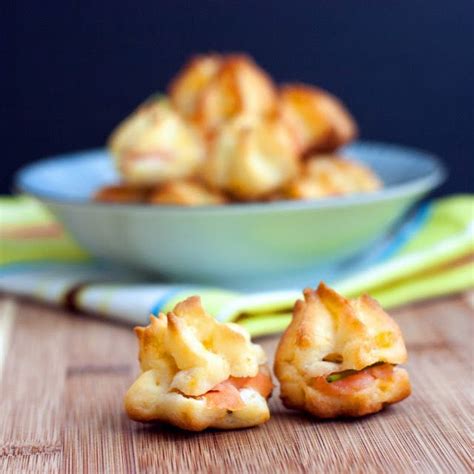 Goat Cheese And Smoked Salmon Stuffed Gougeres Smoked