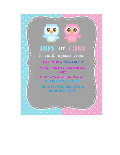 17 Free Gender Reveal Invitation Templates Template Lab